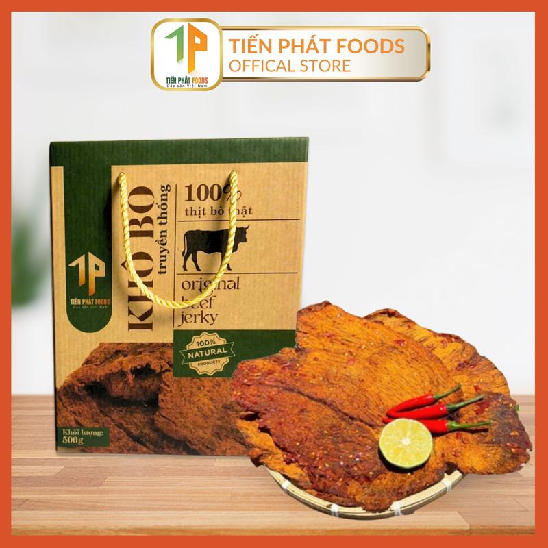 Khô Bò Miếng Tảng Đặc Sản Củ Chi Mềm Ngon Đậm Đà- Tiến Phát Foods-Loại Đặc Biệt 500 gr-250 gr 7