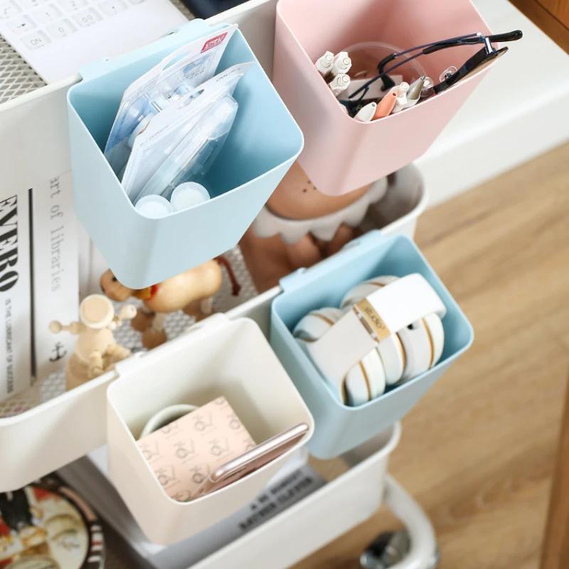 Giỏ Đựng Đồ Bằng Nhựa, Treo Lưng, Dùng Trong Gia Đình, Cho Nhà Bếp Và Phòng Tắm, Người Sắp Xếp Mini, Hộp Đựng Đồ Cầm Tay Nhỏ Đồ Nhỏ 4