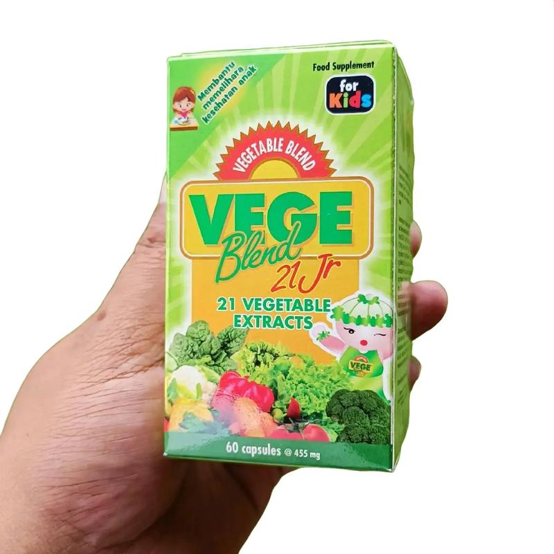 Vegeblend 21 Junior 30 kapsul atasi anak susah makan dan cukupi kebutuhan sayur pada anak 1
