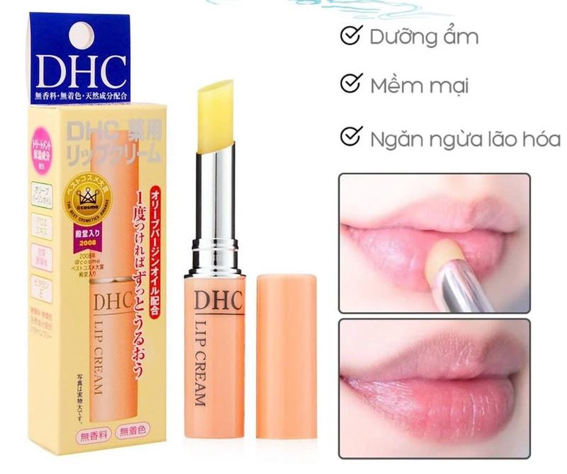Mã INCMT151 giảm 15K đơn 99K Son Dưỡng Môi DHC Lip Cream 1,5g Nhật Bản dưỡng ẩm giảm nứt nẻ môi hiệu quả