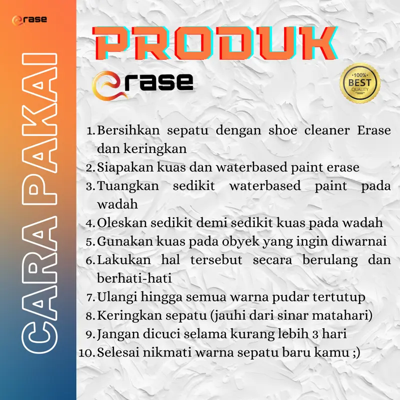 Cat Sepatu/Topi/Tas Erase Waterbased Paint 100mL Shoe Canvas 1