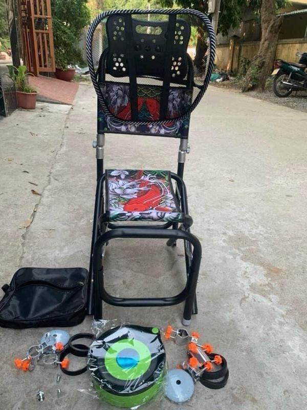 Ghế địa hình ngồi câu cá khung kim loại( ghế cá chép)ghế câu cá