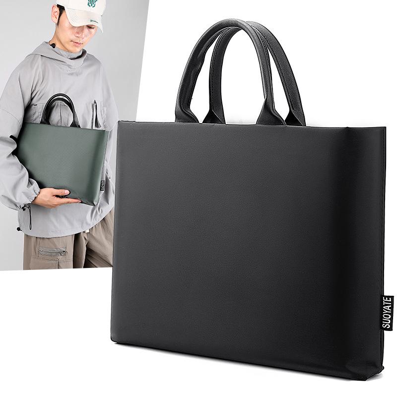 Product Introduction of Nylon Waterproof Can Fit 14 Inch Laptop New Men Lightweight Laptop Bag Handbag Tote Bag Large Capacity Business Briefcase 10