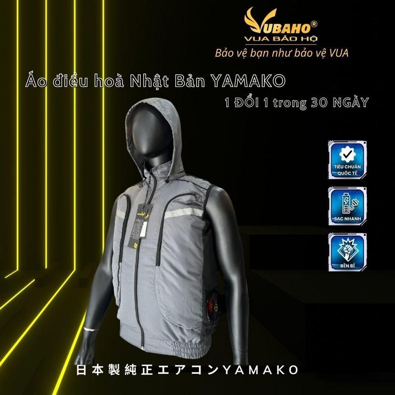 ÁO RỜI không kèm pin quạt Áo quạt điều hoà ghile Nhật Bản Yamako bán rời áo khoác gió điều hoà gi lê VUA BẢO HỘ Áo màu GHI Menswear Nam Kem