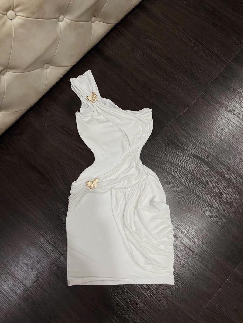Product Introduction of ĐẦM BODY LỆCH VAI KÈM TAG CÀI BƯỚM ( DÁNG NGẮN - DÁNG DÀI ) THUN LỤA CÓ MÚT 19