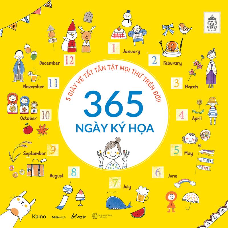  Sách - 365 Ngày Ký Họa - 5 giây vẽ tất tần tật mọi thứ trên đời 
