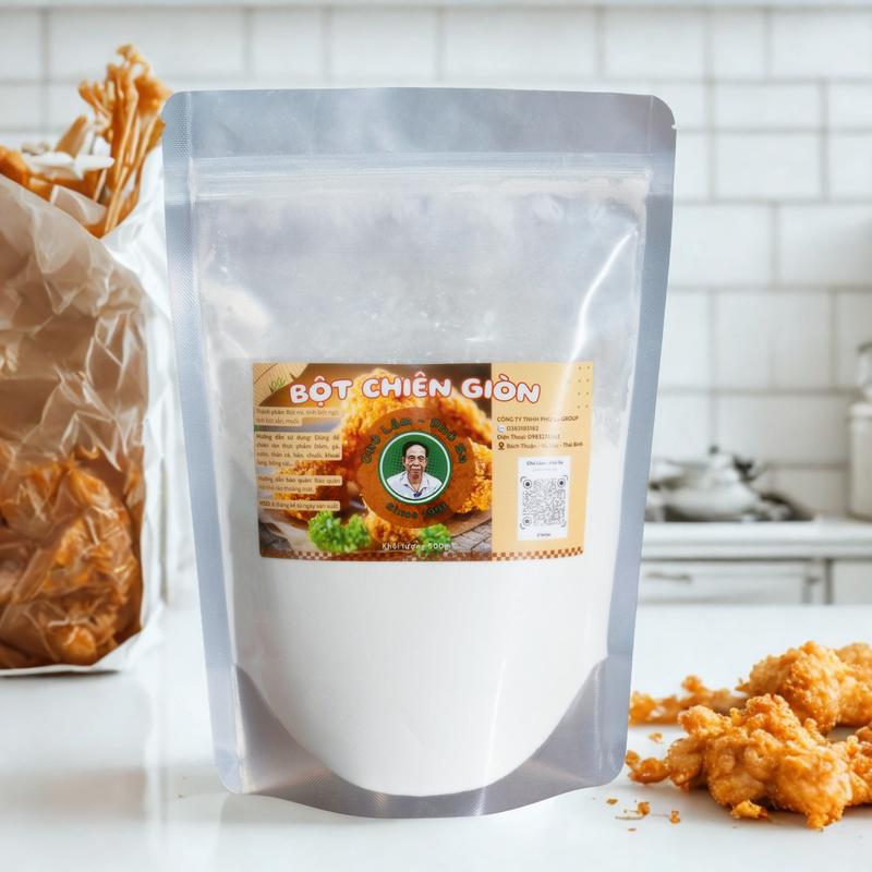  Bột chiên giòn tổng hợp Chú Lâm Phù Sa dùng để chiên gà  chiên xườn  ếch rang muối 