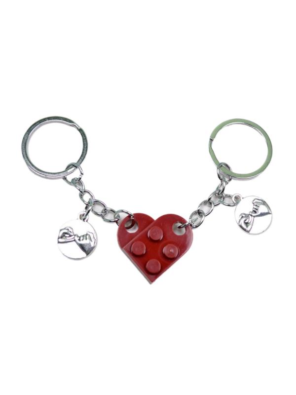 Heart Brick Keychain, Cute Keychain for Women & Men, Fashion Accessories for Daily Use, Trendy All-match & Exquisite Keychain for Birthday Gift 8