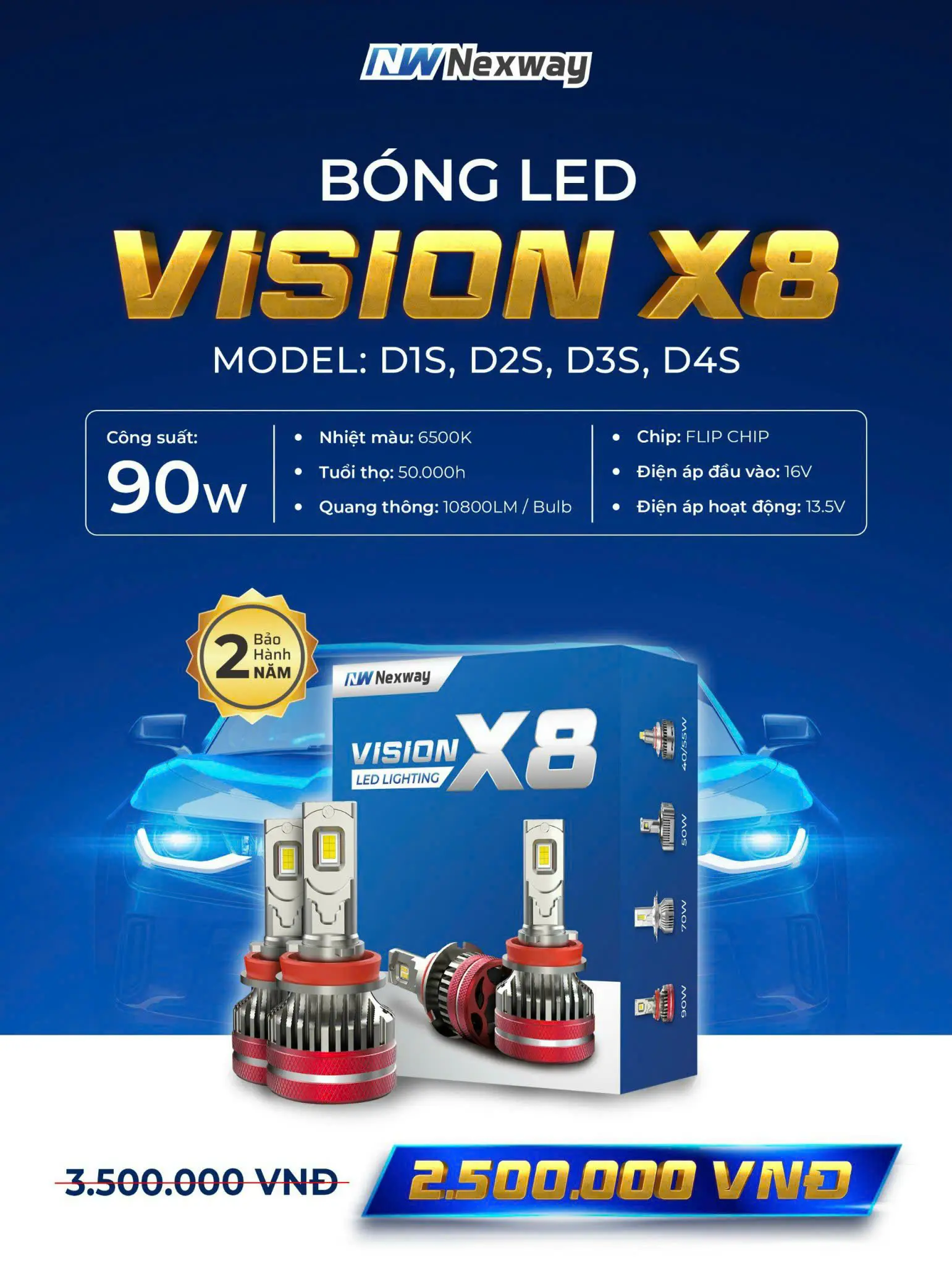 Nexway Vision X8 Pro SIÊU BÓNG LED - GIẢI PHÁP TĂNG SÁNG KHÔNG LO ĐĂNG KIỂM