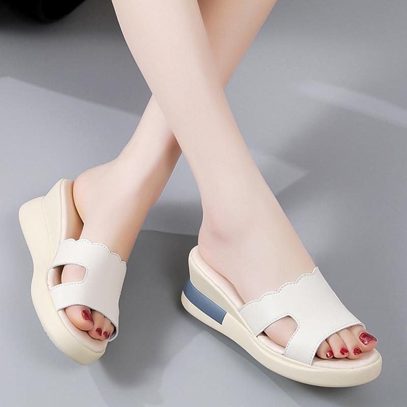 Product Introduction of Sandal Wedges Wanita Fashion Kekinian 2024 - Tinggi Hak 5 Cm - Sendal, Cewek 5