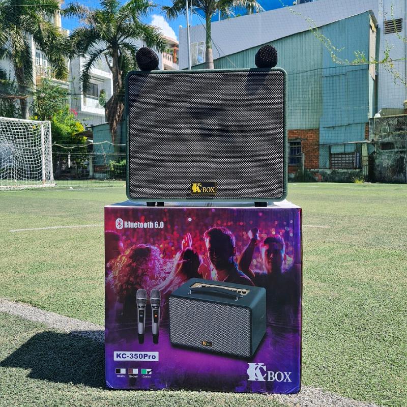 Loa Karaoke KCBox 350Pro,3 Đường Tiếng 1 Bass Sub 1 Mid 1 Treble 2 Micro UHF Củ Loa Nghe Nhạc Kem