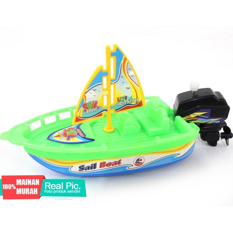 MAINAN ANAK MURAH PERAHU PRAHUAN AIR BOAT NATIONAL SPORT BU25 MAINAN PERAHU AIR PUTAR (BU 25) MAINAN SAIL BOAT FC 240PCS 2