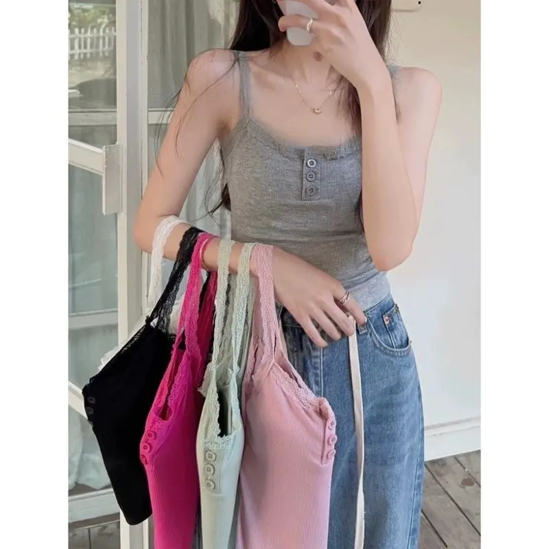 Áo Bra 2 Dây Ren Có Mút Ngực Cài Khuy Ôm Body Quyến Rũ Hot Trend mã 359 Nữ 2