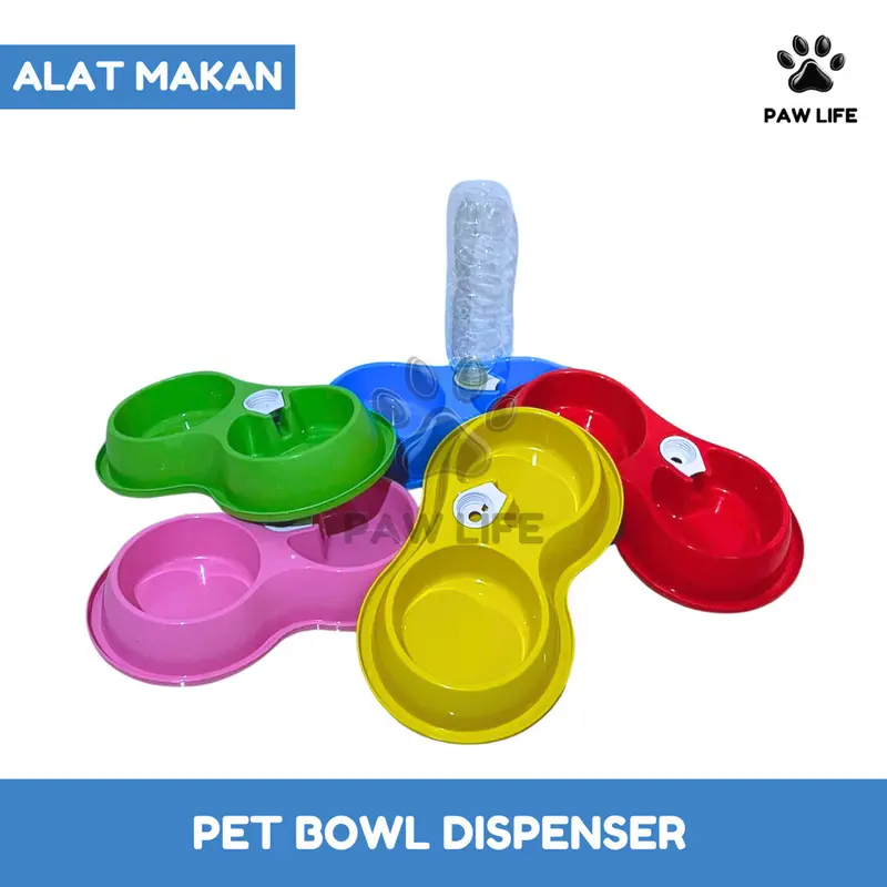 PL Pet Food Dispenser Tempat Makan Minum Otomatis Kucing Anjing 0