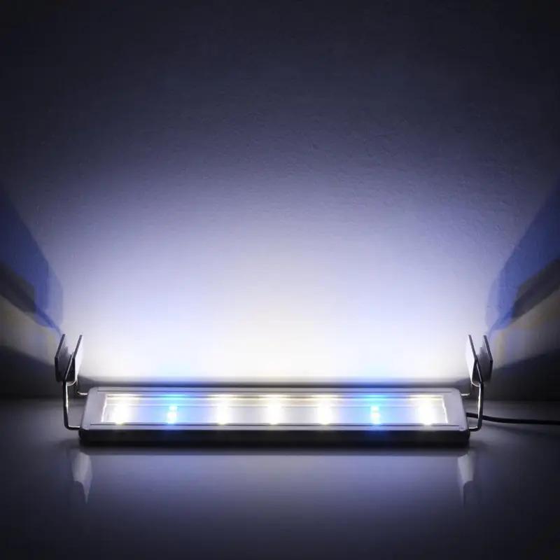 Aquarium LED Light Super Slim Fish Tank Aquatic Plant Grow Lighting Waterproof Bright Clip Lamp Blue LED 18-72cm for Plants 220V 5