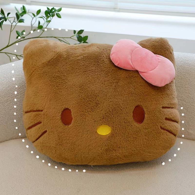 Đồ Chơi Nhồi Bông Hello Dễ Thương KT, Mèo Kitty Da Đen, Búp Bê Đệm Sau Đầu Giường / Đệm Ghế, Ưa Nhìn, Siêu Dễ Thương, Hàng Mới Về 2025 1