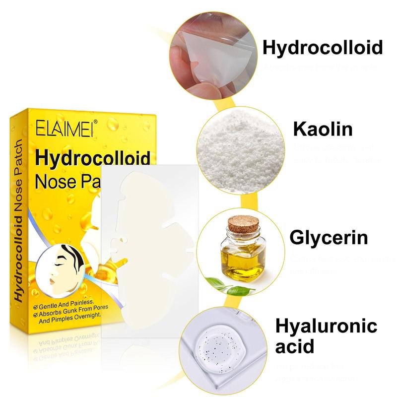 Hydrocolloid Nose Patch, 12pcs/box Oil-control Deep Cleansing Nose Patch, Facial Skin Care Products for Women & Men 4