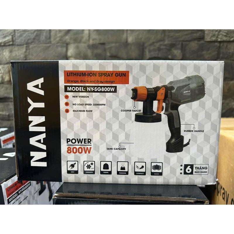 Máy phun sơn NANYA  BS-SG800W công suất lớn 800W, 3 chế độ vòi phun hàng chính hãng - Thái Bảo máy móc