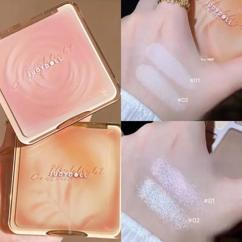 Khay Tạo Đường Viền Highlight Quả Dứa Judydoll, Màu Cam Tangerine, Lớp Hoàn Thiện Lì Để Làm Sáng Phấn Mũi, Có Thể Được Sử Dụng Làm Phấn Mũi 1