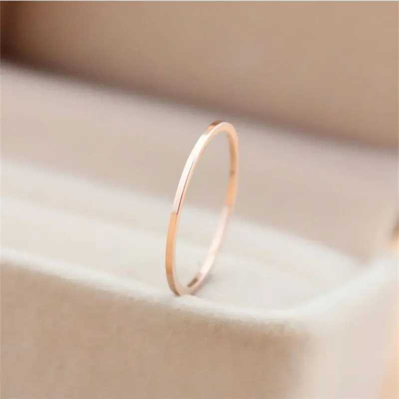 Nhẫn Ngón Tay Cái, Nhỏ, Chất Liệu Thép Titan Màu Vàng Hồng, Hợp Xu hướng Nhật Bản Và Hàn Quốc, Trang Trí Nhẫn Đốt Ngón Tay Mỏng Đơn Giản, Thích Hợp Cho Học Sinh nhẫn  đồng  nguyên  chất