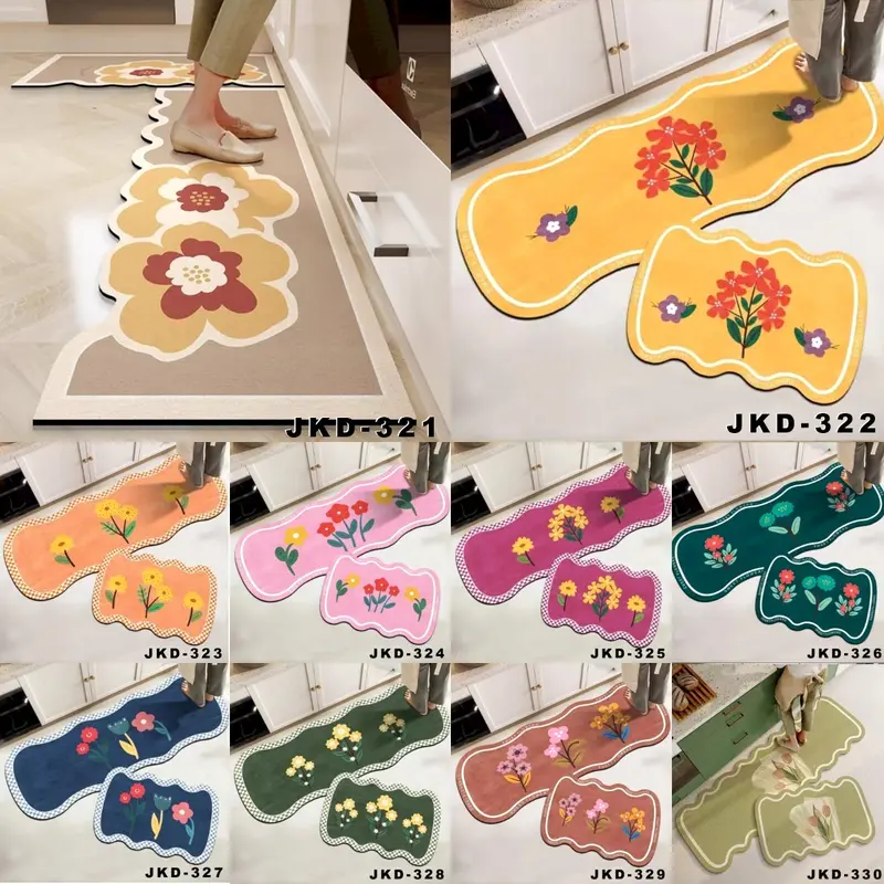MOTIF TERBARU KESET DAPUR2IN1 MENYERAP AIR DAN ANTISLIP (311-350) | Aksesoriskushop Bludru 1