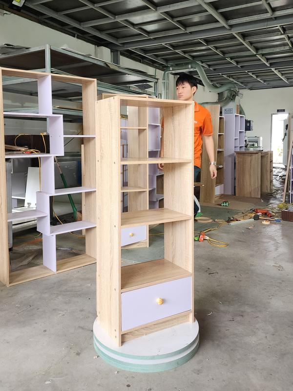 Tủ sách gỗ đa năng nhiều tầng tiện lợi lắp ghép dễ dàng có tủ để đồ gỗ MDF phủ Melamine 7