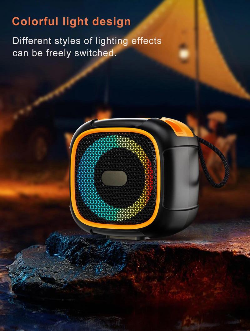 Product Introduction of Portable Mini Speaker Caixa De Som Bluetooth SY-307 with RGB Light Support Hands-free Call USB Drive TF Card AUX FM Radio TWS 8