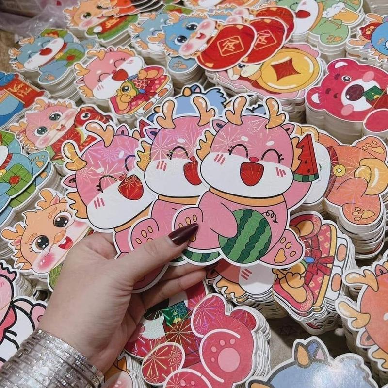 Set 20 bao Lì Xì CHIPI phản quang lấp lánh với hơn 20 mẫu hình siêu dễ thương được mix nhiều mẫu theo yêu cầuy