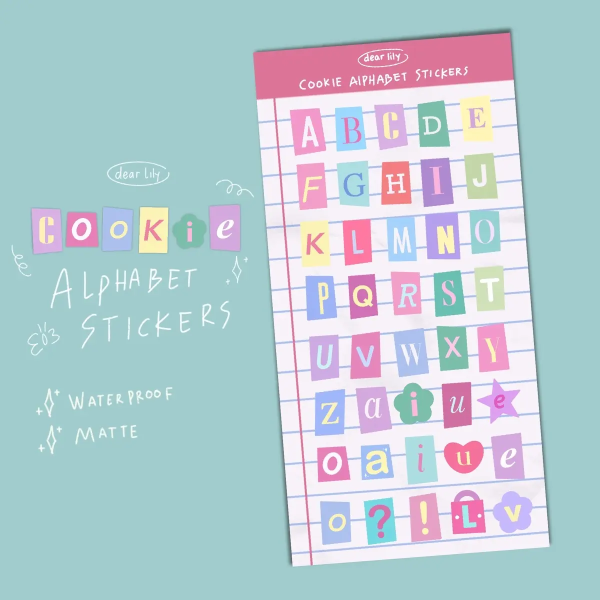 Dear lily - SET Ransom sticker / Bundle alphabet number ransom - Shop ...