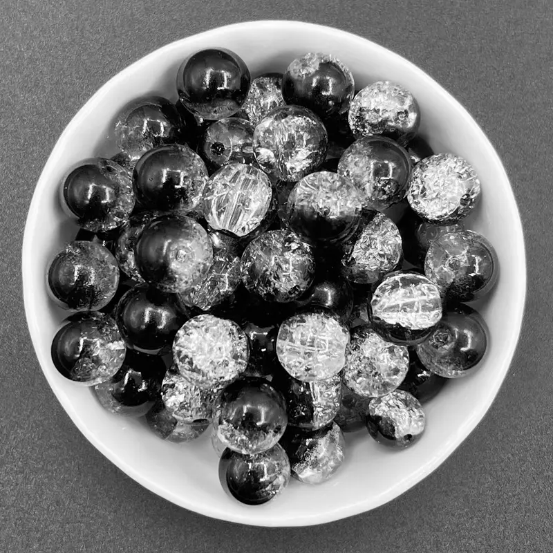1 Pack 10mm Glitter Glass Bead, Diy Jewelry Making Supplies for Bracelet Necklace, Creative DIY Crafts Bead Charm 7