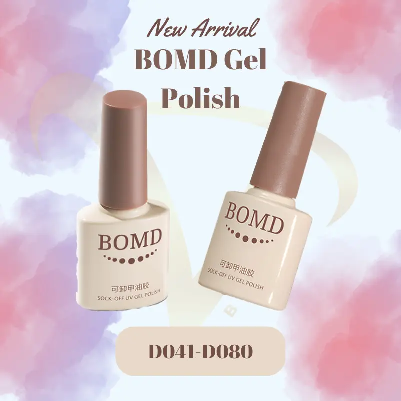(D041-D080) BOMD Kutek Gel Polish UV Kutek pewarna Kuku Nail Art