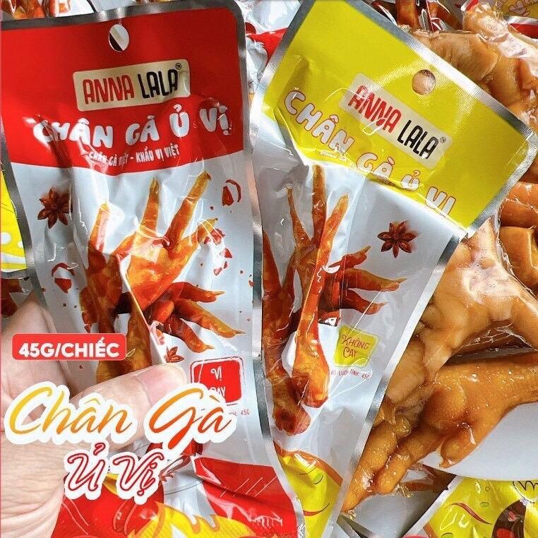 (Kèm Muối Chấm) Combo 20, 30 chân gà có xương và rút xương Anna Lala vị Cay và Không cay thơm ngon đậm vị Food Chua cay Đường Ăn Vặt
