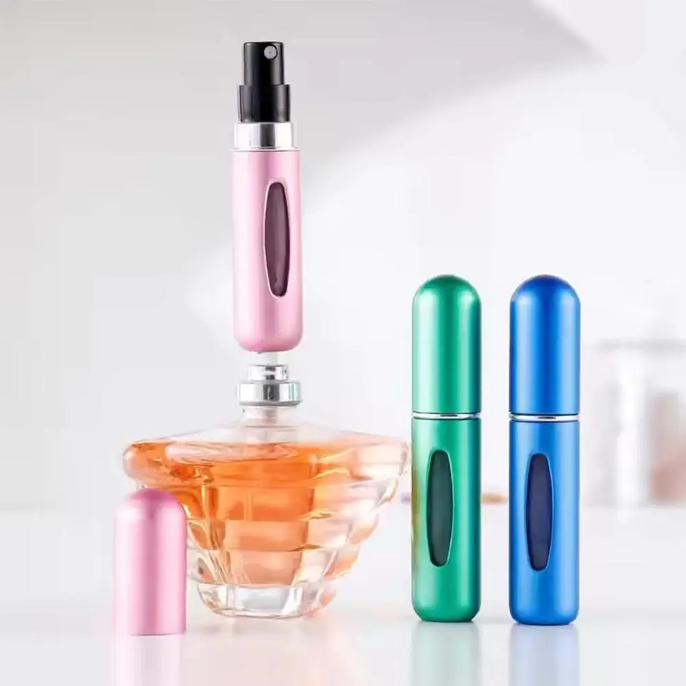 5ml Fragrance Liquid Sub-bottle Exquisite Small Cosmetic Liquid Sub-bottle Aluminum Portable Travel Cosmetic Sample Bottom Rechargeable Spray Bottle