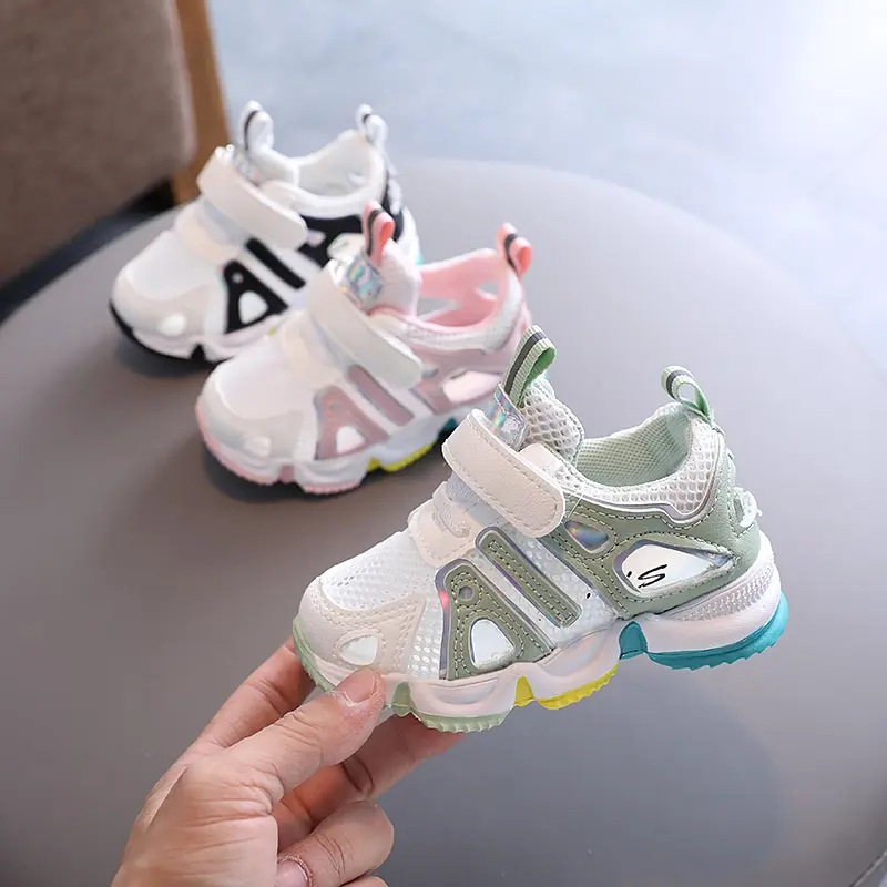 Kids Baotou Sandals Summer Mesh Sports Sandals Shoes Boy Girls Anti-slip Soft Shoe