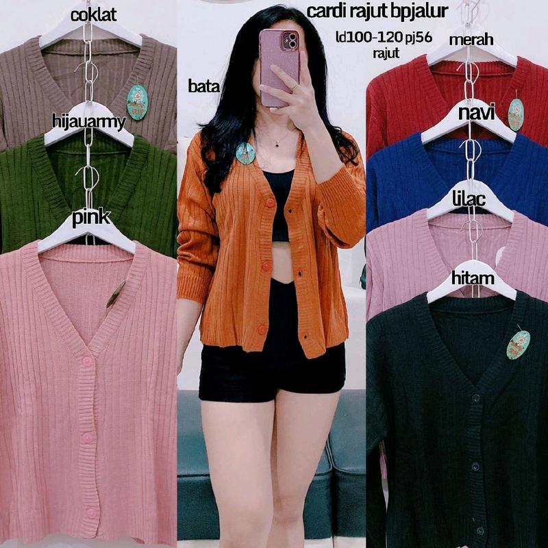 Cardigan rajut basic kancing 3 0