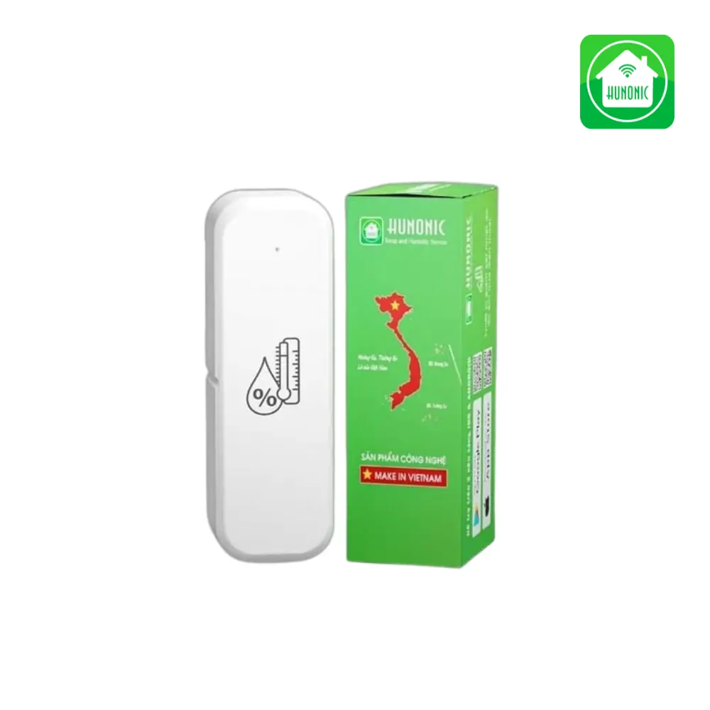 Cảm Biến Nhiệt Độ Và Độ Ẩm Hunonic Wifi - BLE Mesh