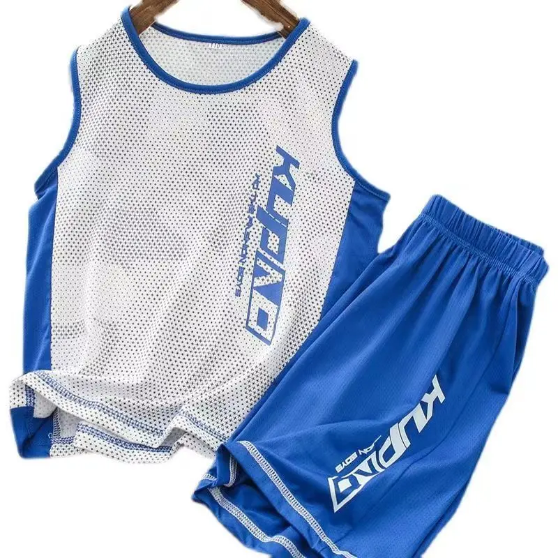Bộ Đồ Ngắn Không Tay Nhanh Khô Mùa Hè Cho Bé Trai, Trang Phục Bóng Rổ Thể Thao Trẻ Em, Áo Vest Jersey Mới, Thời Trang 10 Tuổi, Thích Hợp Cho Năm 2025 4