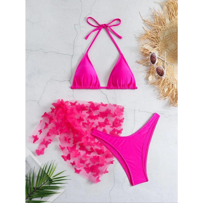 Đồ Bơi Bikini, Dành Cho Phụ Nữ, Bó Sát, Váy Lưới Bướm, Chất Liệu Polyester, Tốt Cho Sức Khỏe Và Thân Thiện Với Môi Trường, Thích Hợp Cho Bữa Tiệc Du Thuyền, Sáng Bóng Và Siêu Thanh Lịch, Áo Tắm Che Kiểu Nóng Bỏng 0