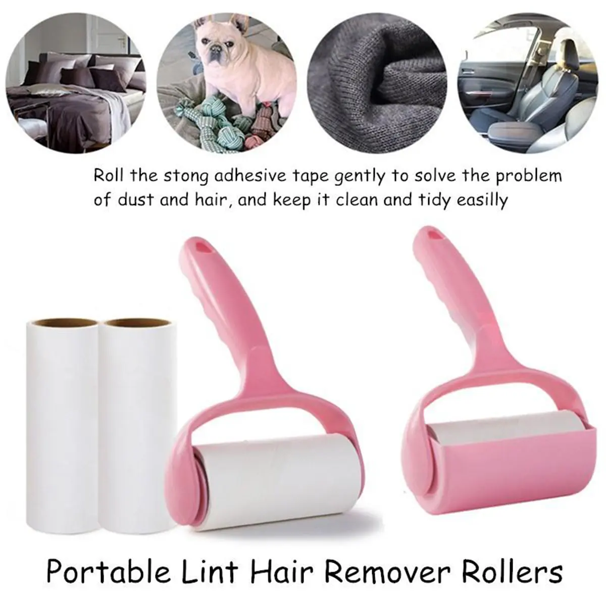 FASH Sticky Cleaner Hair Roller with Cover Clothes Cleaning Dust ...