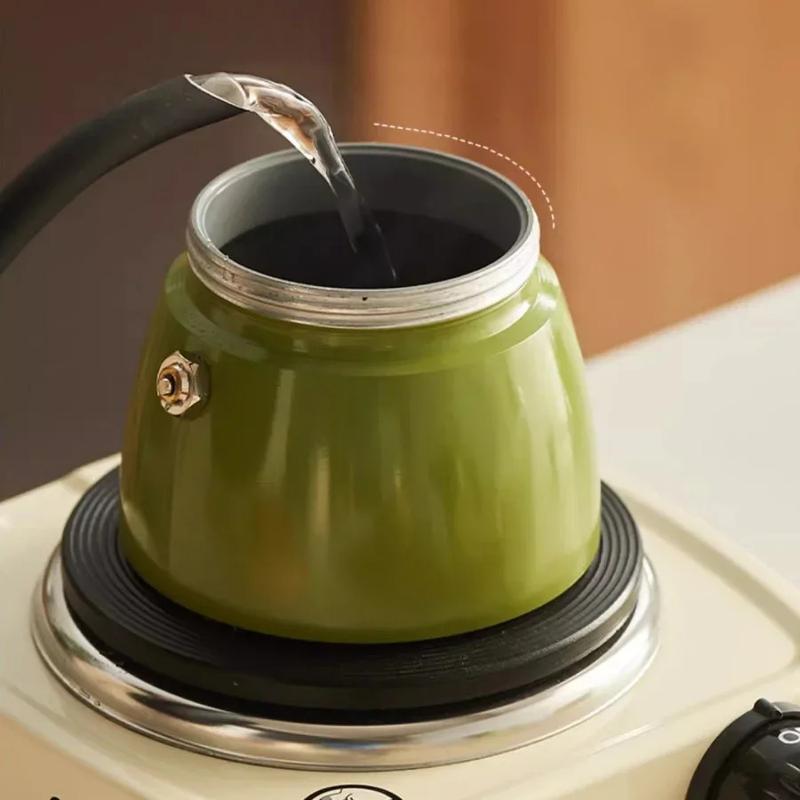 Product Introduction of Double-valve Moka Pot Hand-brew Italian High-temperature Extraction Efficient Safe Household Espresso Outdoor Coffee Appliance Tea 25