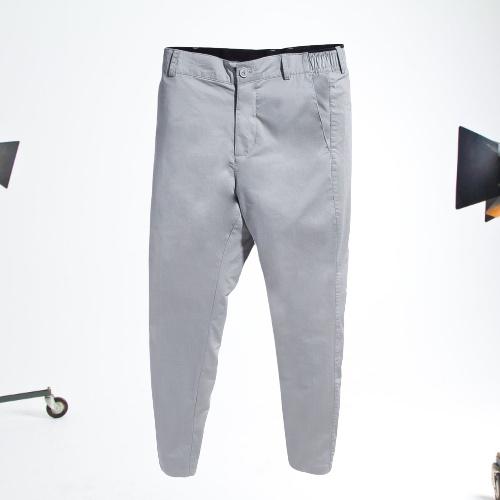 Quần âu nam_Quần Kaki nam dáng âu lưng thun vải co giãn Có Túi Pants Menswear Cotton
