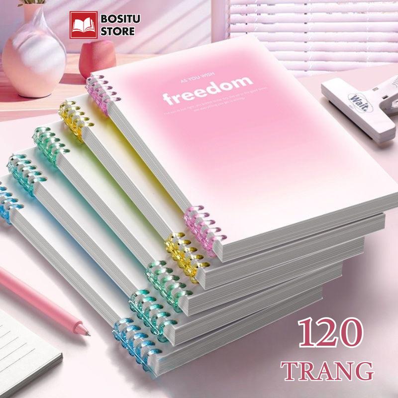 Sổ Còng Bìa Gradient 120 Trang Sổ Tay Sổ Ghi Chép Học Sinh A5/B5 Cao Cấp Phù Hợp Ghi Chú, Học Tập, Lên Kế Hoạch _ Bositu Store