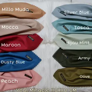 HIJAB KERUDUNG AZZAHRA POLOS LASER CUT TERMURAH PREMIUM Santai Muslim Square