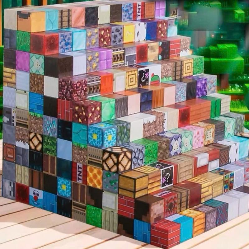 Khối Xây Dựng Từ Tính Sáng Tạo,Chủ Đề Minecraft, Natra Đồ chơi giáo dục trẻ em ,mô hình tự làm dễ phối Đồ Toys Bộ Lắp Ráp Tháo Lắp Lắp Ráp