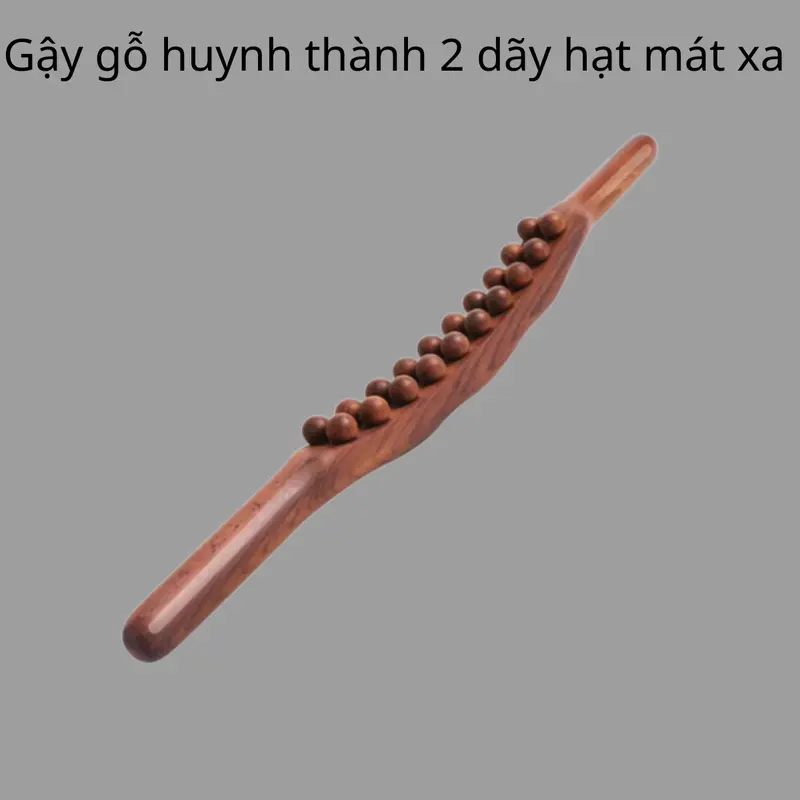 Gậy gỗ huynh thành 2 dãy hạt 0