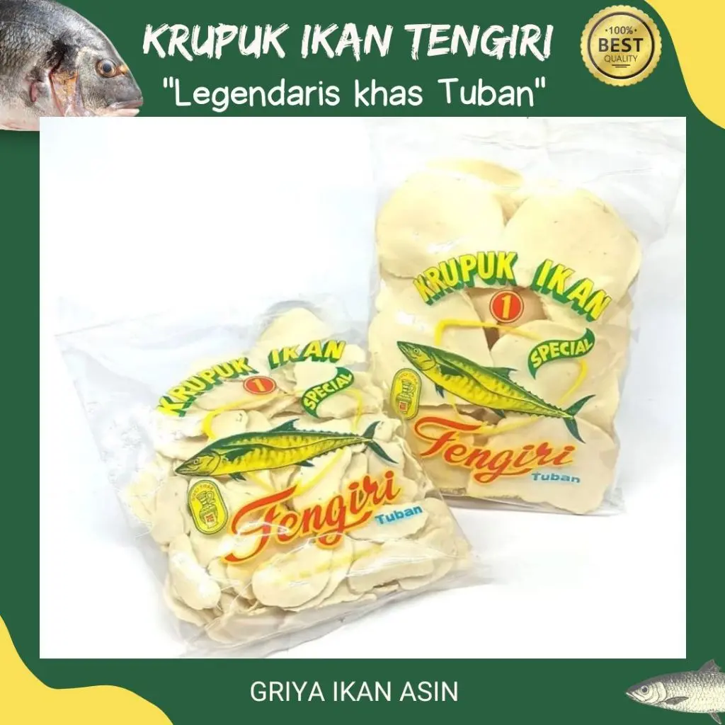 krupuk ikan - Krupuk ikan spesial tengiri cap guci toak khas tuban/krupuk ikan terenak