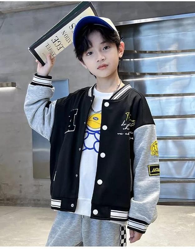 SAN (Gratis Ongkir COD) Adambo Jaket Baseball Anak Fleece Hoodie & Outwear Fashion Wanita 2