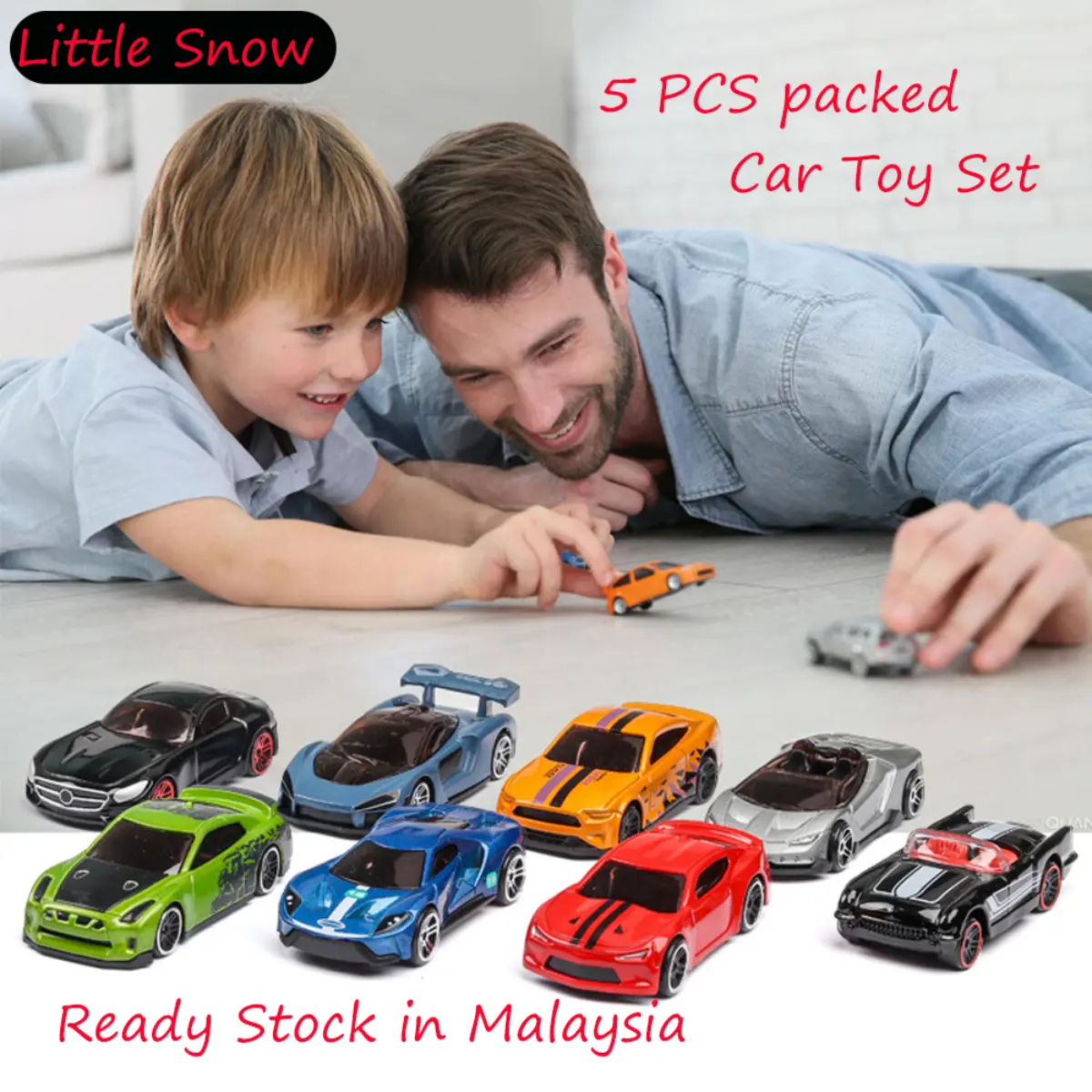 [Children christmas gifts] 5pack 1/64 Scale Super Sport Car Model Toys Diecast Model Toy Vehicle Metal Alloy Diecast Miniature Toy Birthday Present