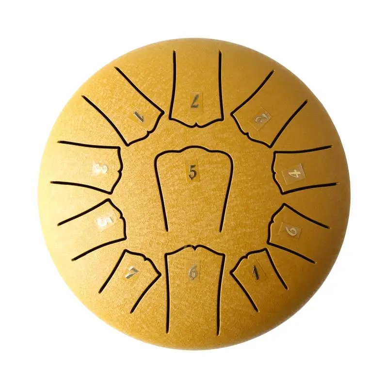 6 Inch Steel Tongue Drum with Drum Stick, 11 Note D Key Cajon Drum for Christmas Gift, Meditation Yoga Instrument, Musical Instrument for Adults & Teens, Stocking Fillers Gift, Rude Secret Santa Gift