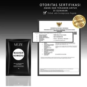 VEZE Masker Hitam Penghilang Komedo Mudah Digunakan & Cocok untuk Kulit Sensitif 6g